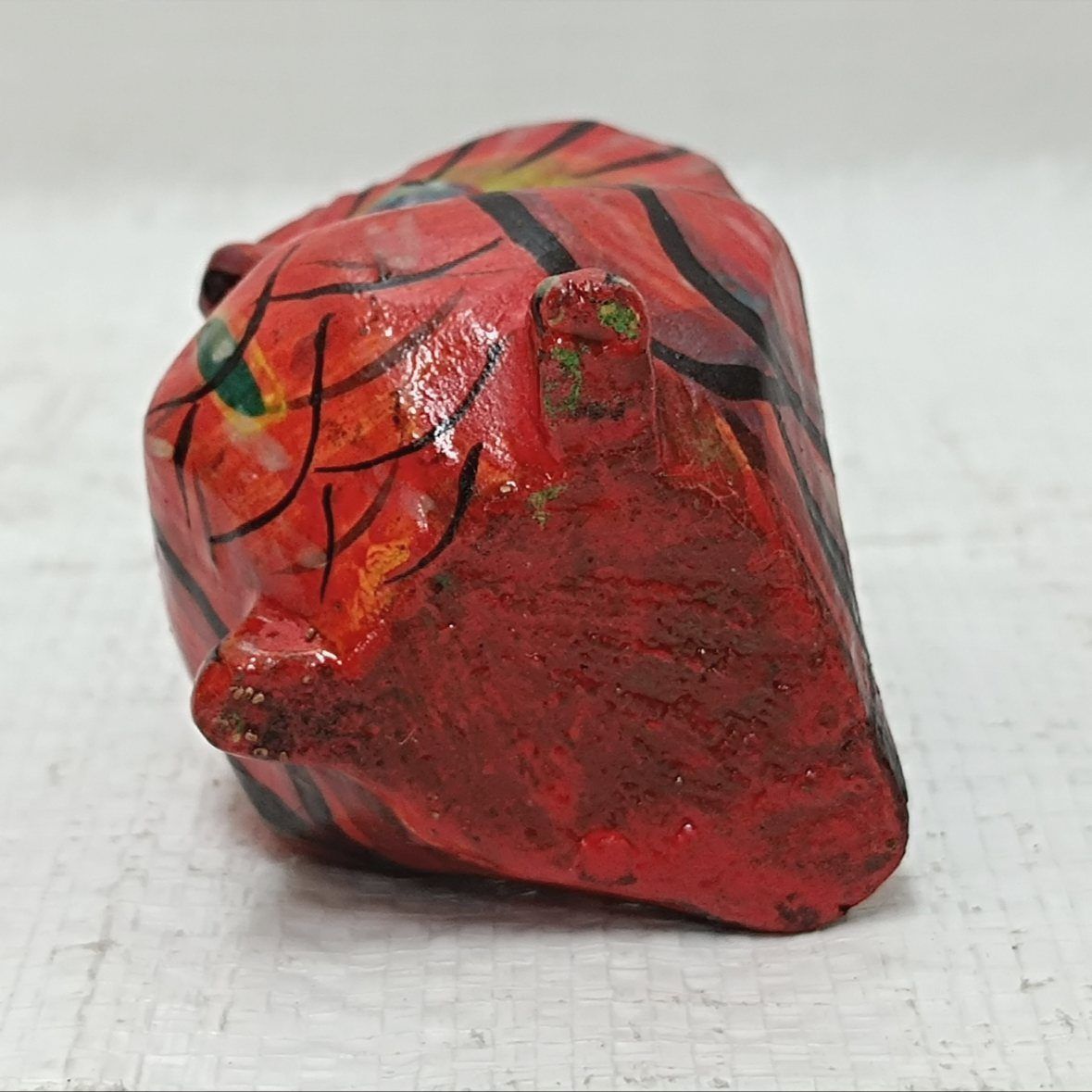 ヴィンテージ インドネシア 木彫りフクロウ手彫り×2 置物 縁起物