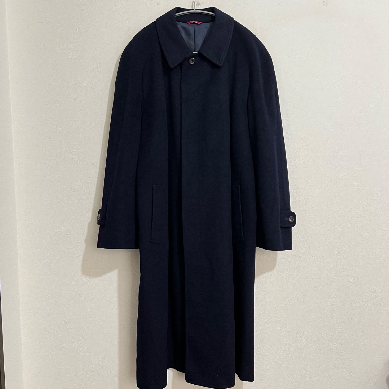 カシミヤ100%】DURBAN ダーバン ロングコート ネイビー｜ファッション