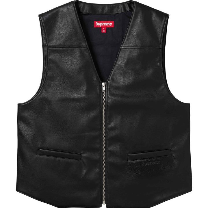Supreme/Toy Machine Faux Leather Vest BLACK XL - メルカリ
