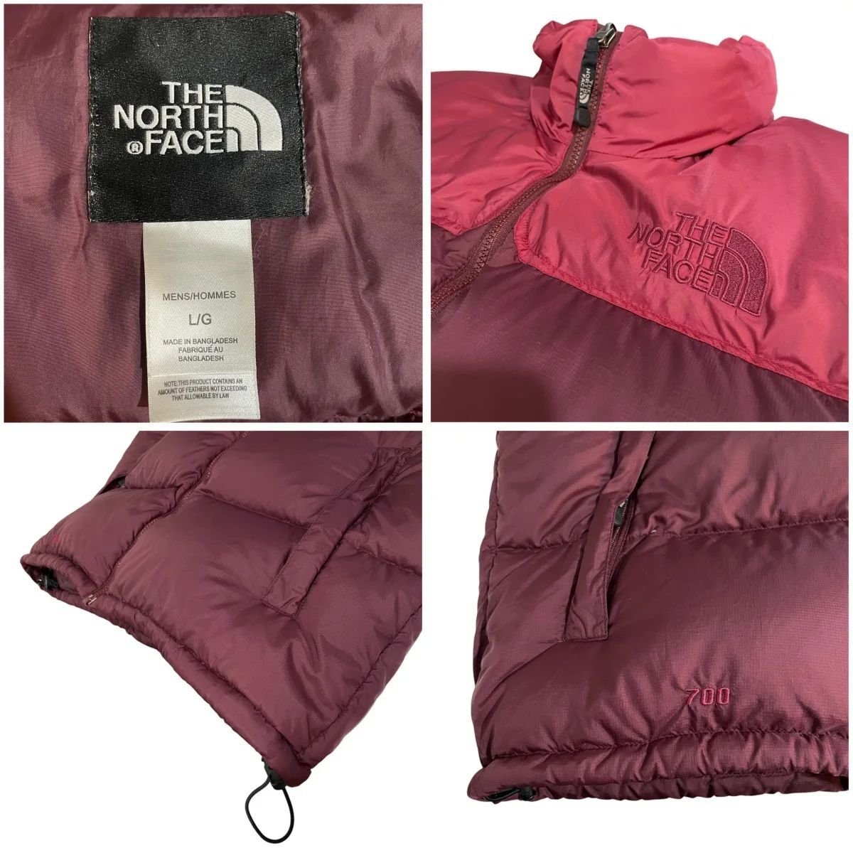00s ノースフェイス ヌプシ ピンク センターロゴ THE NORTH FACE(ザ