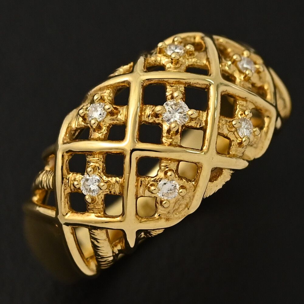 ダイヤリング　新品 オフスプリング (OFFSPRING) リング 18K ゴールド + ダイヤモンド。