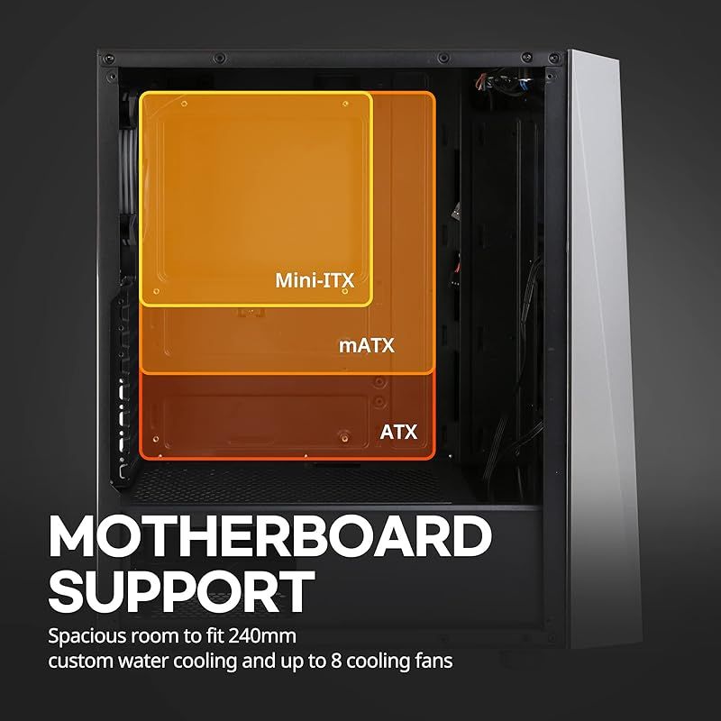 ミドルタワーPCケース RGBファン