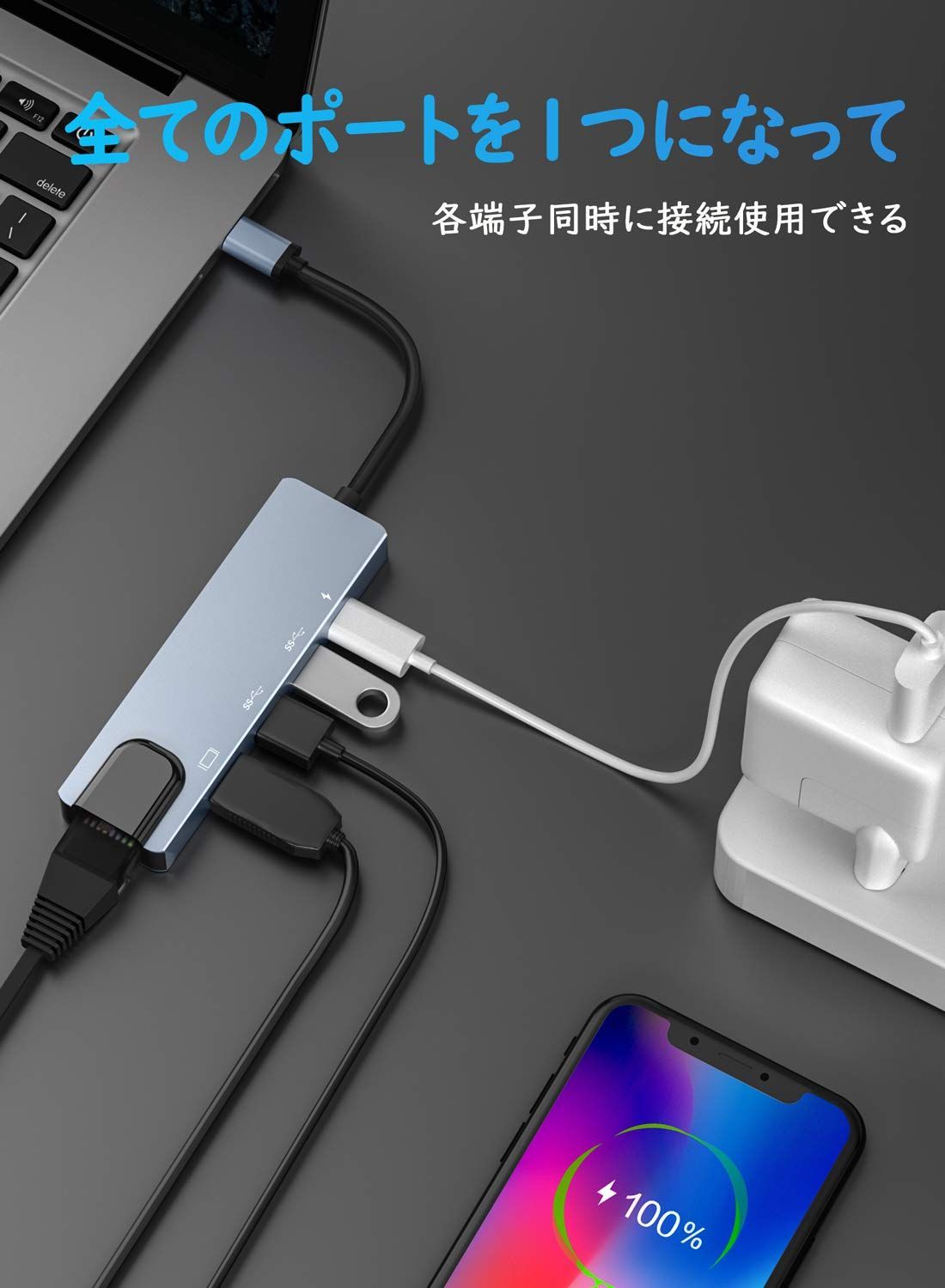 数量限定】5 in 1 Lemorele hub USB TypeC ハブ 4K対応 USBC HDMI c アダプターLANポート PD充電対応  ドッキングステーション MacBook Air 2020 usb Surface Go 2 Chromeboo - メルカリ