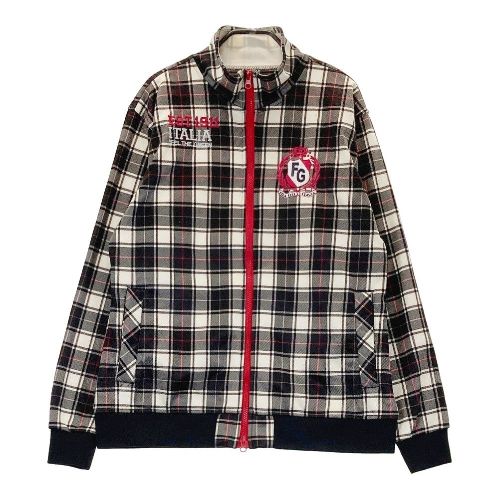 サイズ：L FILA GOLF フィラゴルフ  裏フリース 長袖ジャケット チェック柄 ブラック系 [240101381955] ゴルフウェア メンズ ストスト