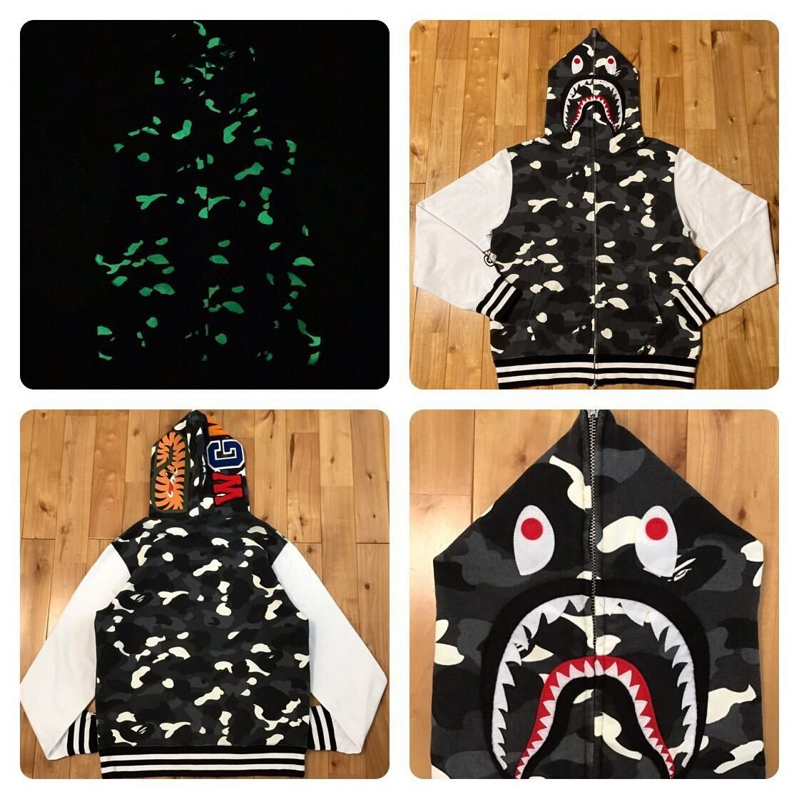 ☆蓄光☆ XL City camo シャーク パーカー shark full zip