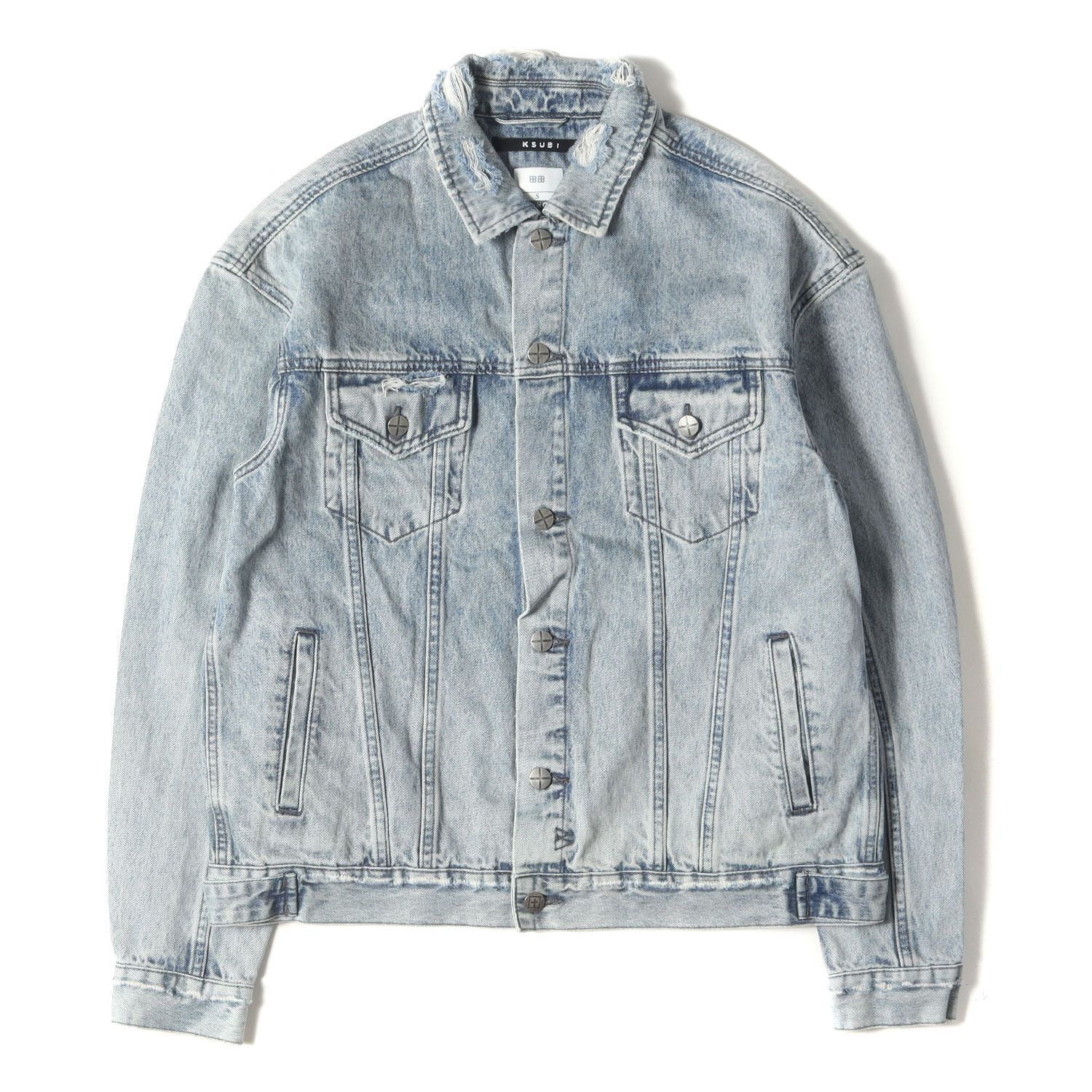 Ksubi スビ ジャケット サイズ:S クラッシュ ケミカルウォッシュ加工 