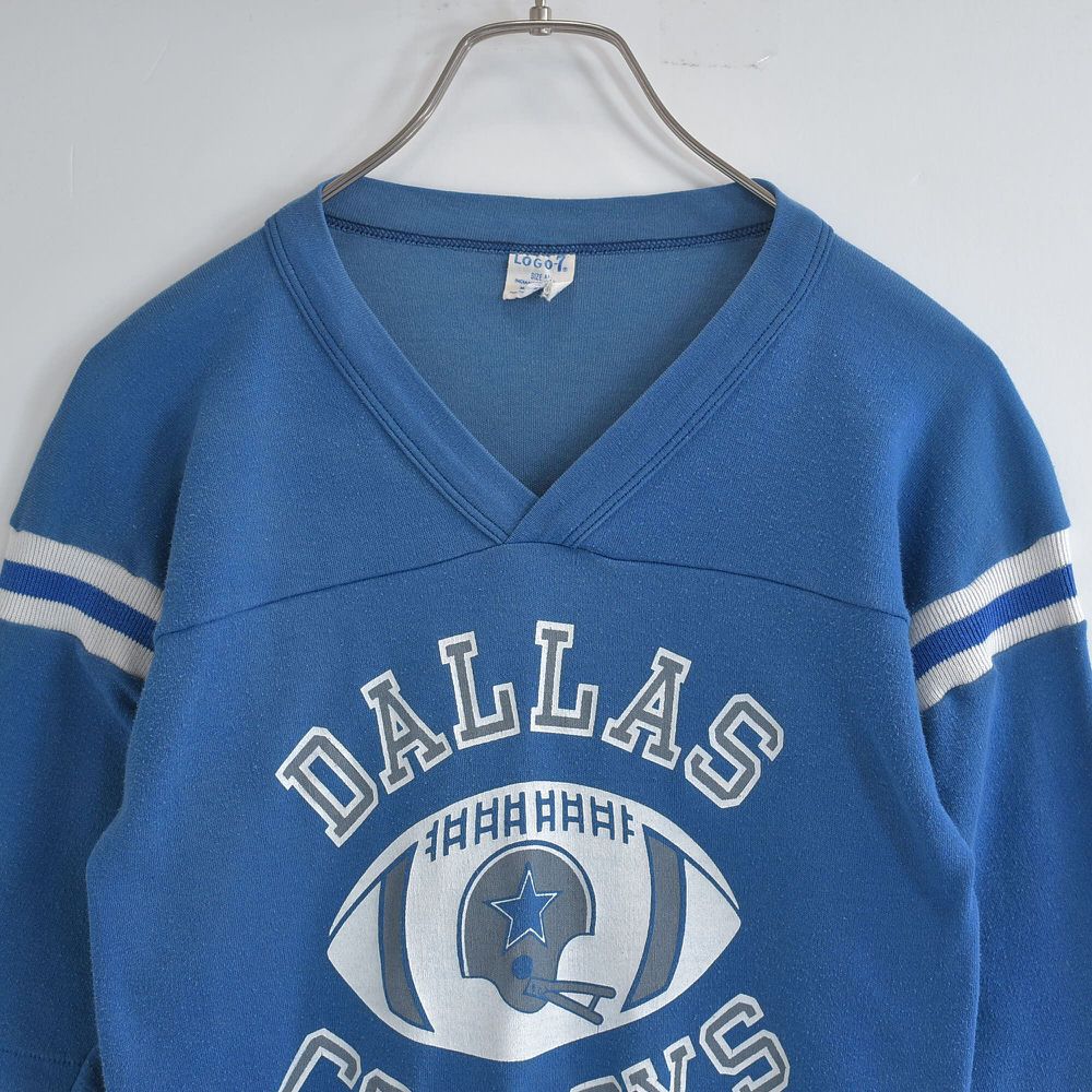 70s アメリカ製 LOGO-7 NFL ダラス・カウボーイズ フットボールTシャツ 