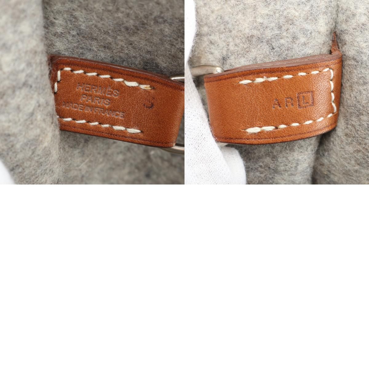 美品 エルメス カリミMM L刻印 トートバッグ ポーチ フェルト レザー エルメス トートバッグ □L刻印 フェルト レザー ポーチ付き