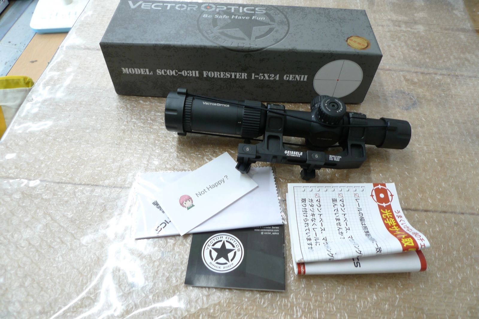 VECTOROPTICS  ベクターオプティクス　SCOC-03H  FORESTER  フォレスター 1-5X24 GENII GEN2  管理M0811