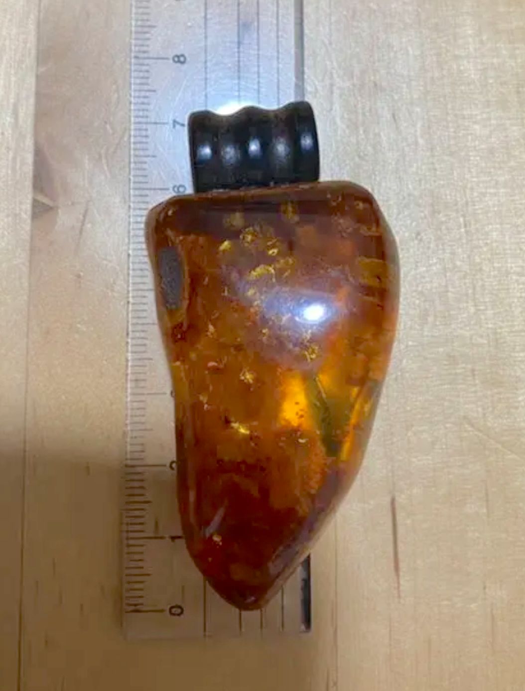 定価18万 4000万年前の宝石 琥珀 アンバー ペンダントトップ-