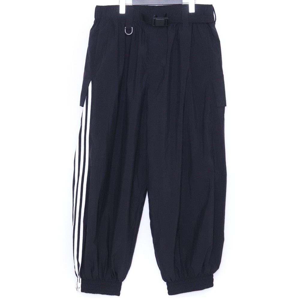 Y-3 ベルト付き リップストップナイロンパンツ Lサイズ ブラック