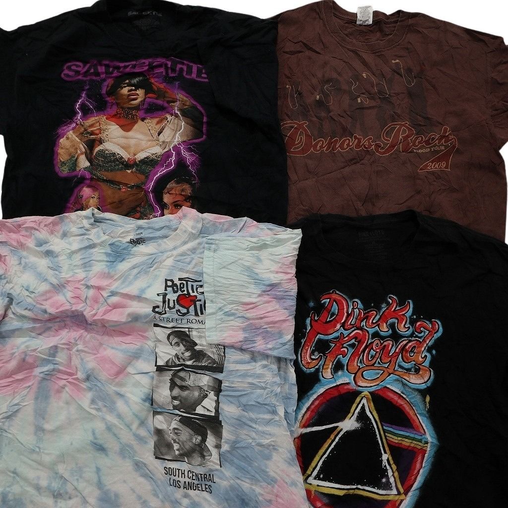 古着卸 まとめ売り 音楽・バンド 半袖Tシャツ 16枚セット (メンズ XL  