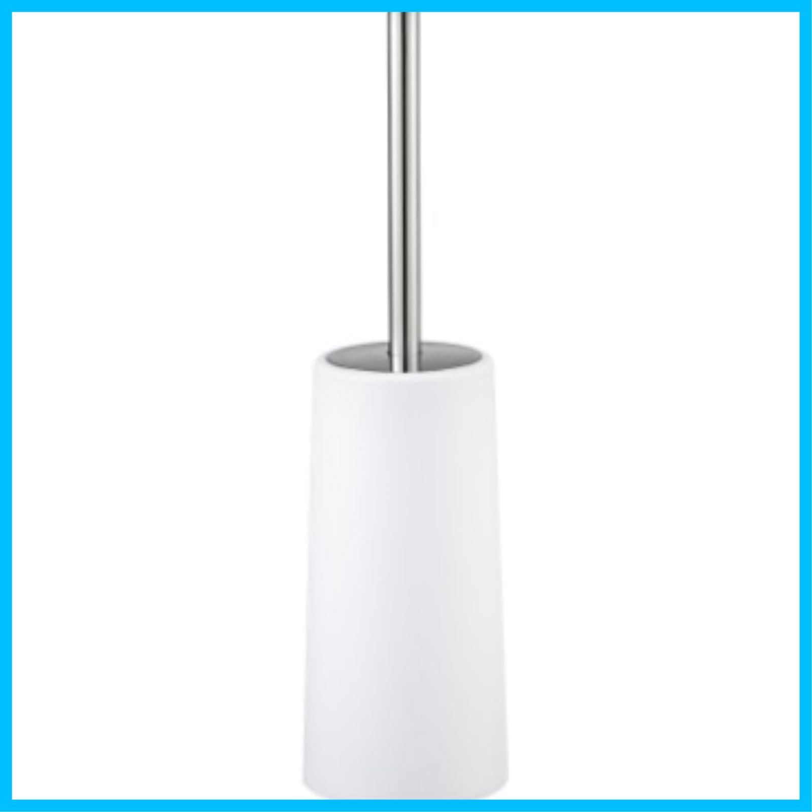 在庫 ステンレス棒 トイレ掃除用品 360植毛 水はね防止 スリム収納 ケース付き トイレブラシ 白 Arm King s