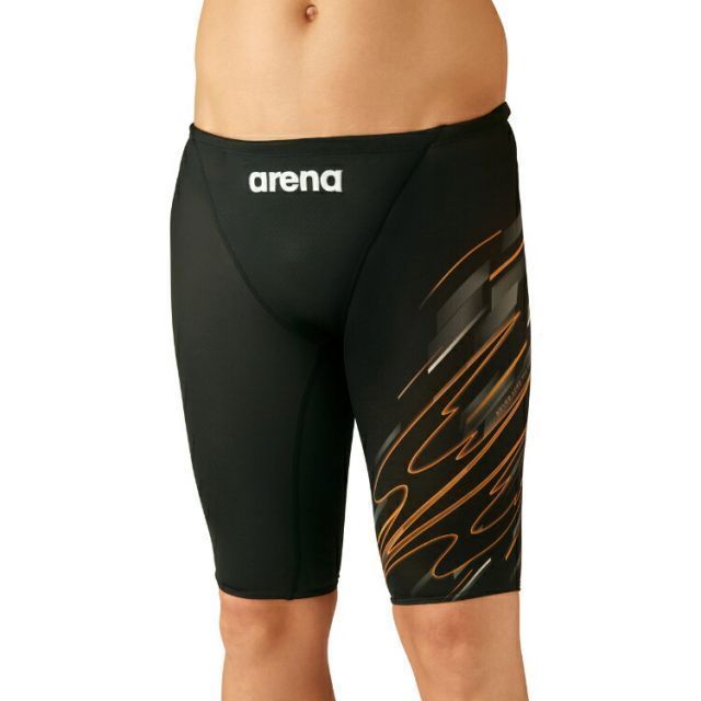 arena アリーナ ハーフスパッツ P003-グレイ・オレンジXブラック SSサイズ ARN-3044M BKOR | スポーツ スポーツ用品 水泳 スイミング スイマー 水着 スイムウェア 競泳 競泳水着 レース用 メンズ 男性