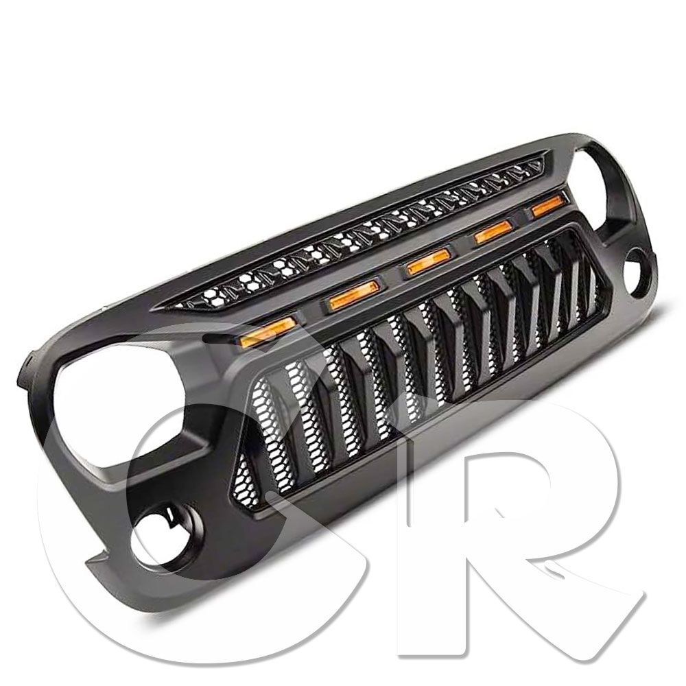 JLルック フロントグリル 07-18y ジープ JKラングラー用 JL仕様 JL