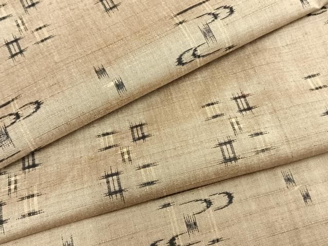 平和屋着物▽上質な紬 単衣 絣柄 正絹 ♥ AABB2275fy