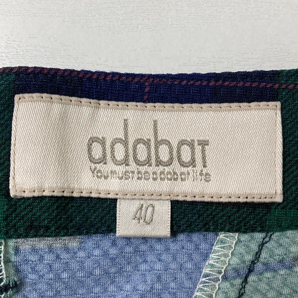サイズ：40 ADABAT アダバット ; ショートパンツ チェック柄 グリーン系 [240101421834] ゴルフウェア レディース ストスト サイズ：40 ADABAT アダバット ; ショートパンツ チェック柄