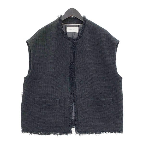 na.eナエ novel tweed vest ツイードベスト　ブラック Na.e ナエ Novel Tweed Vest_black ツイードベスト 美品】Na.e