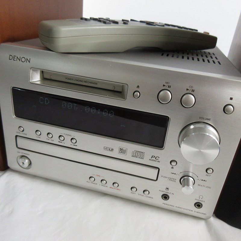 DENON デノン　システムコンポ　D-MX33MD DENON デノン D-MX33MD CD/MDコンポ リモコン付き オーディオ