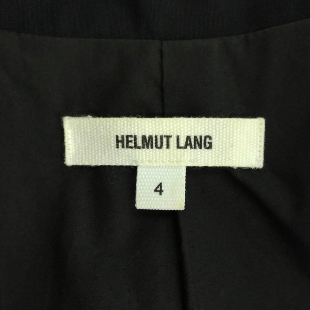 HELMUT LANG - ヘルムートラング 日本製 ウール ボタンレス テーラードジャケット 4 ブラック HELMUT LANG レディース ヘルムートラング 日本製 ウール ボタンレス テーラードジャケット 4