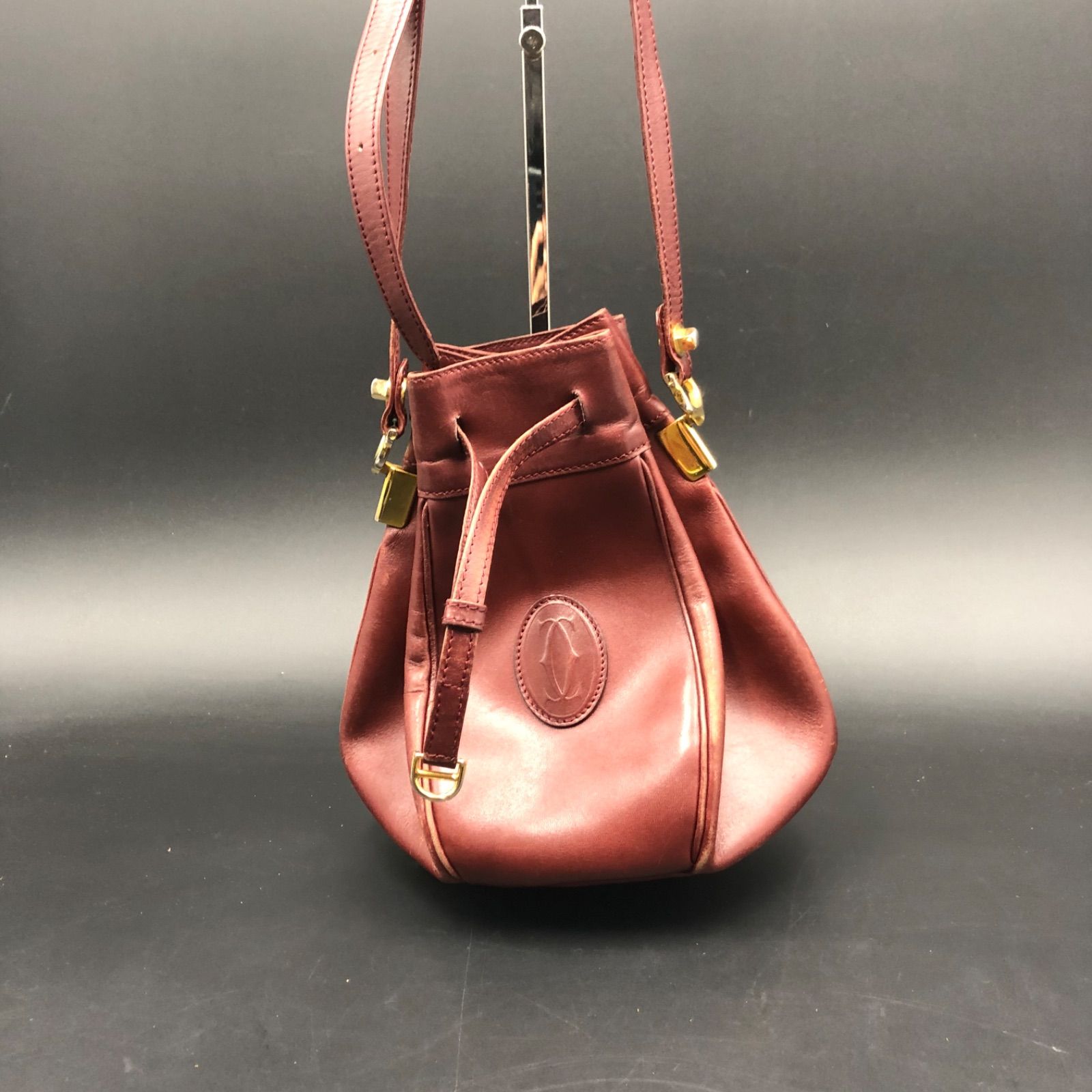 CARTIER カルティエ マストライン 巾着 ショルダーバッグ ヴィンテージ