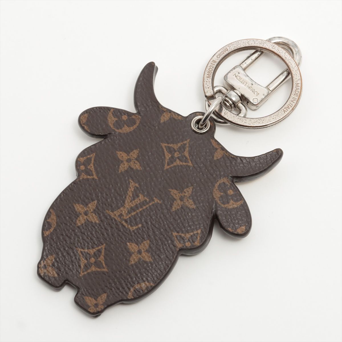 美品 ルイヴィトン モノグラム ポルト クレ LV オックス キーホルダー バッグ チャーム キーリング レザー メンズ レディース TFT 0820-T24 LOUIS VUITTON - 美品 ルイヴィトン モノグラム ポルト クレ LV