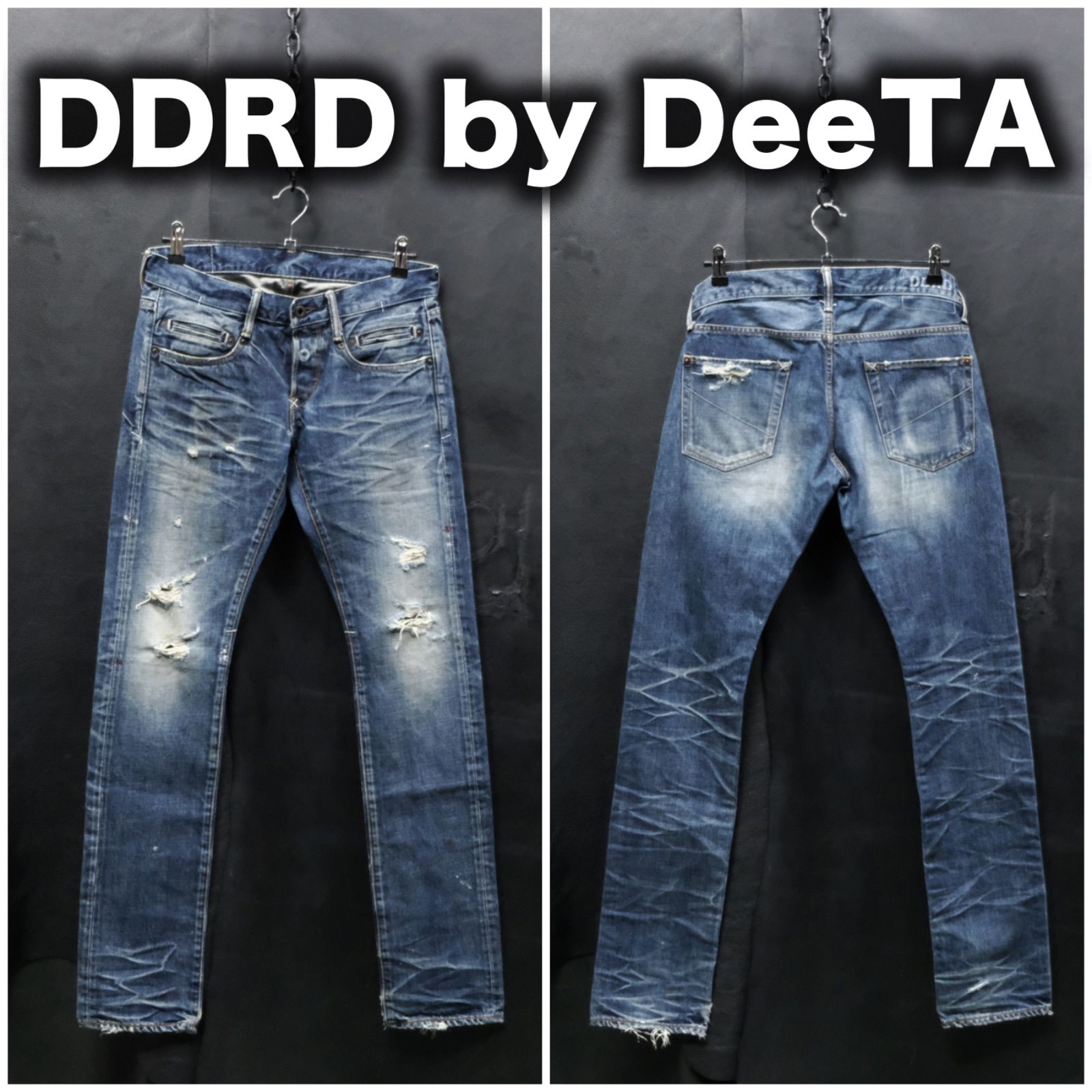 DDRD by DeeTA DRD-001 ダメージデニム スリムストレート W29/約 DDRD by DeeTA DRD-001 ダメージデニム スリムストレート W29/約