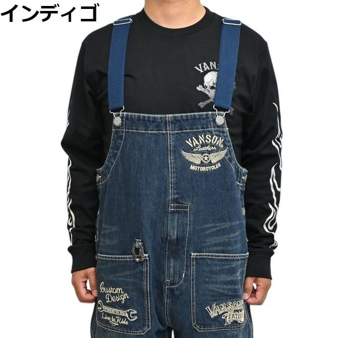 Vanson Leathers デニムオーバーオール Vanson Leather Racing Vanson