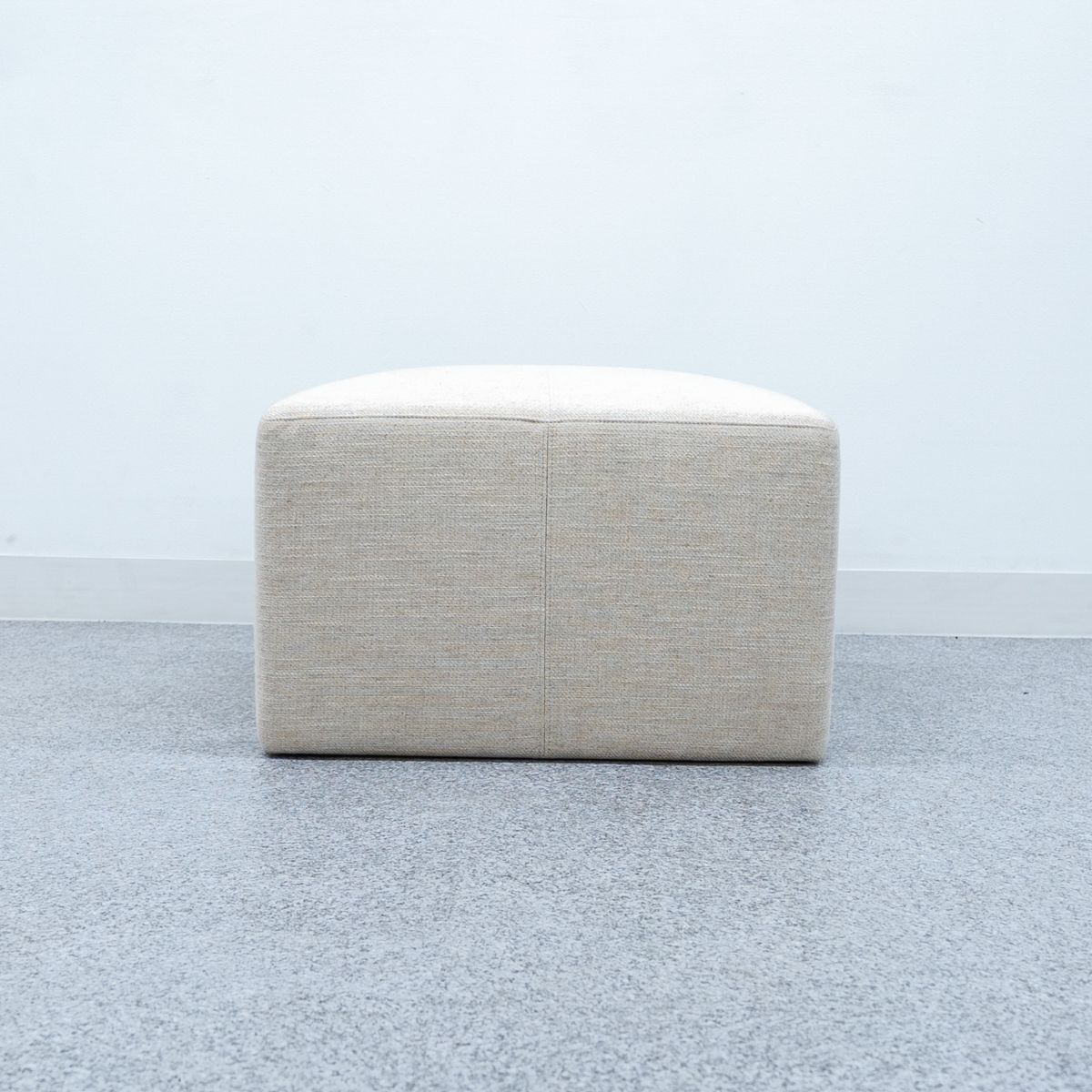 TIME-STYLE タイムアンドスタイル MARCUS マーカス オットマン スクエア ファブリック ホワイト 定価7万