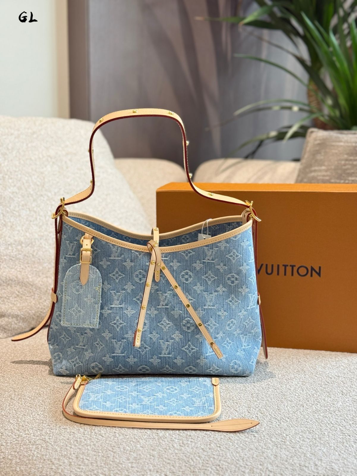 今日 LV Denim Carryall Bag - LV デニム キャリオール バッグ-MM輸入2