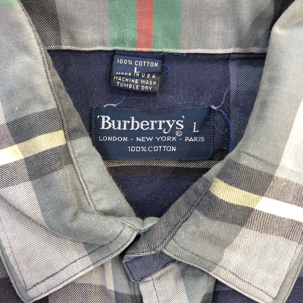 90年代 USA製 Burberrys バーバリーズ 長袖シャツ チェック 90年代 USA製 Burberrys バーバリーズ 長袖シャツ チェック