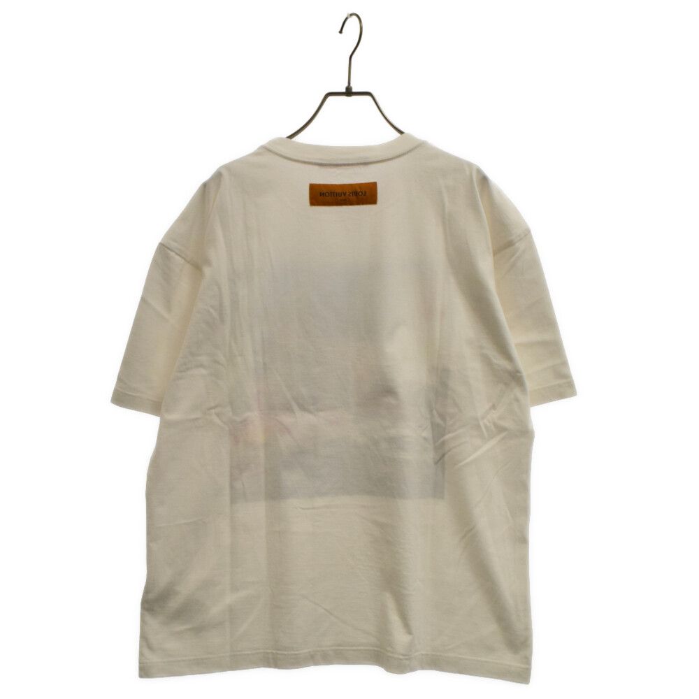 LOUIS VUITTON (ルイヴィトン) 23AW プリンテッドコットンクルーネック半袖Tシャツ 1ABY3Z/RM232 NPG HPY80W ホワイト