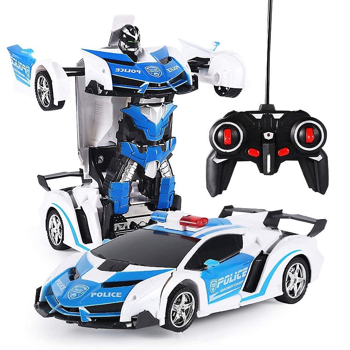 特価】WEECOC ロボットおもちゃ 変形玩具車 RCカー 2合1 ラジコン 遠隔 