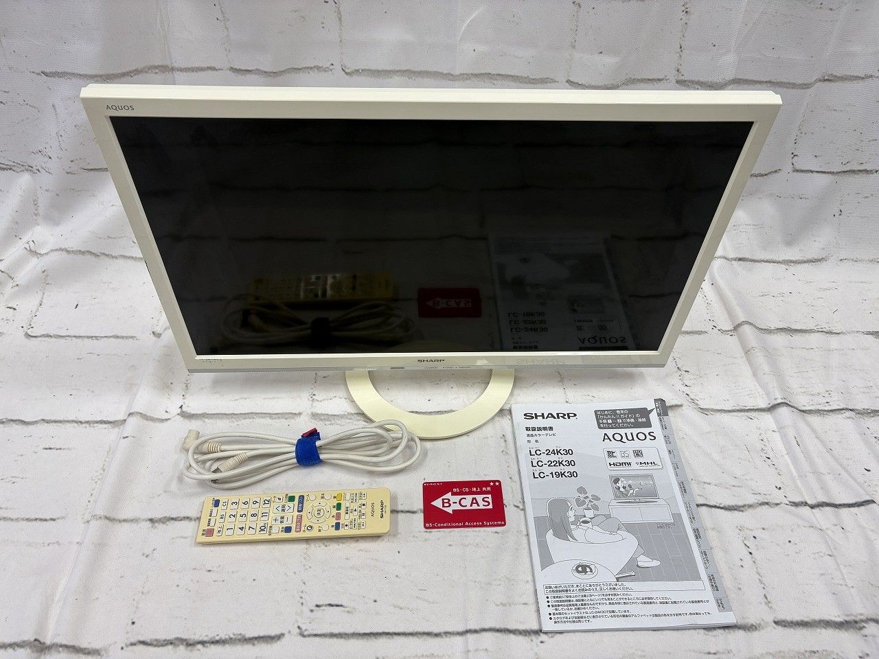 状態良好 SHARP シャープ AQUOS LC-24K30-W 24型 液晶テレビ ホワイト