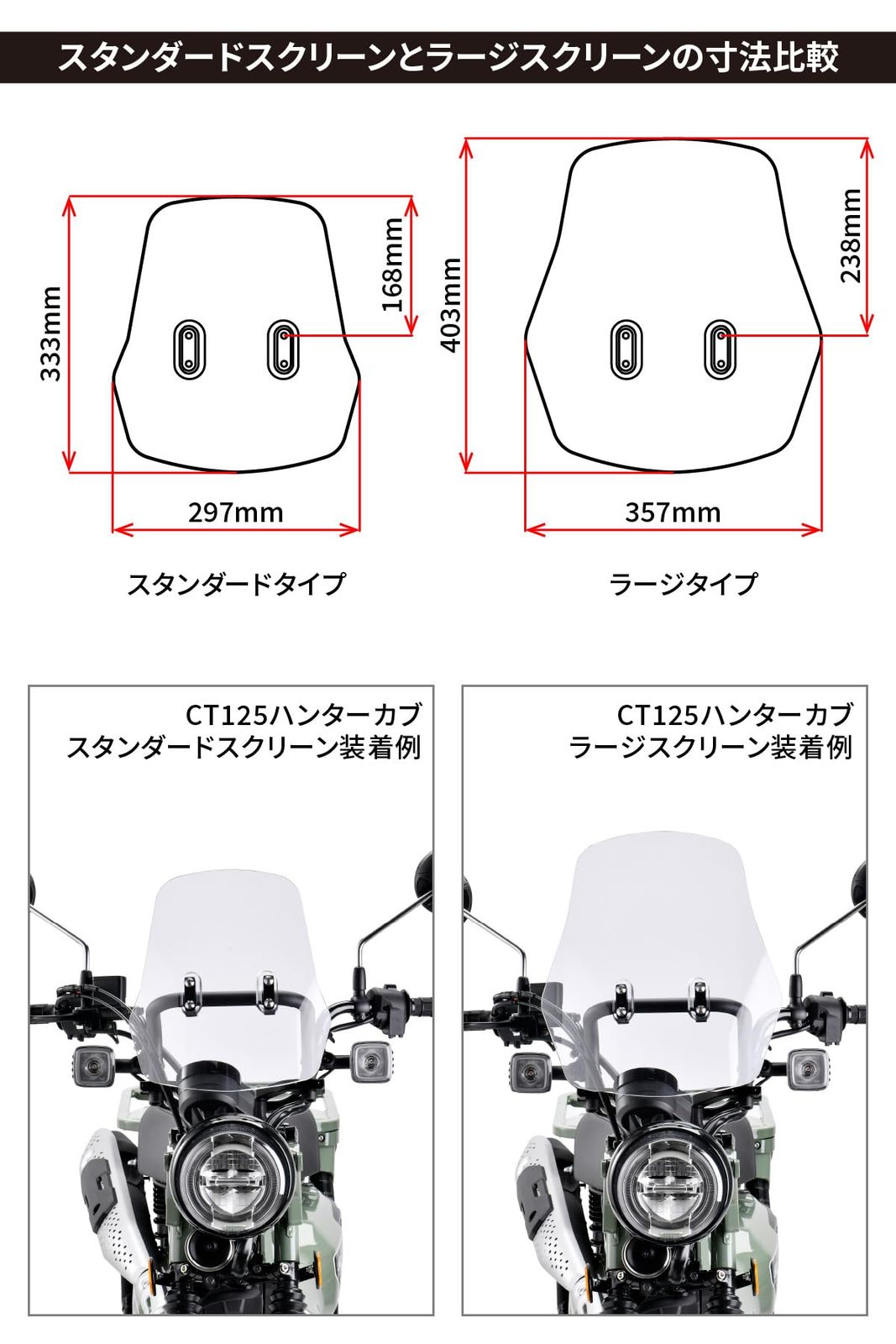 ジータレーシング ZETA RACING クロスカブ110 JA45 13-21 アドベンチャー ウィンドシールド スクリーン ライトスモーク スクリーン上下反転 モバイル機器取付け マウントバー 角度 無段階調整 ロングツ BRIGHTFACE_UK