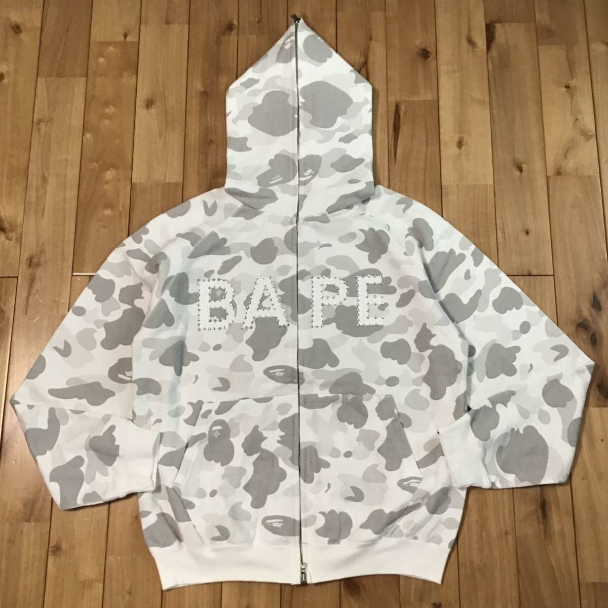 ☆美品☆ Swarovski BAPE camo パーカー Mサイズ ラインストーン a ...