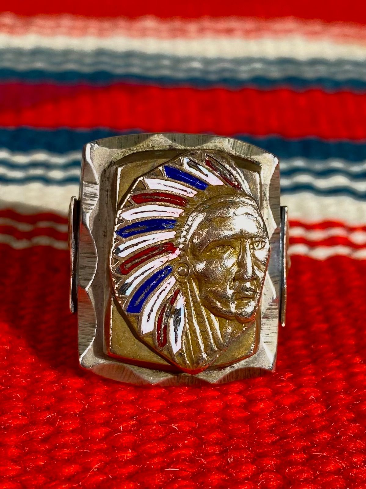 1950s メキシカンリング インディアン 20号 真鍮 合金 メキシコリング