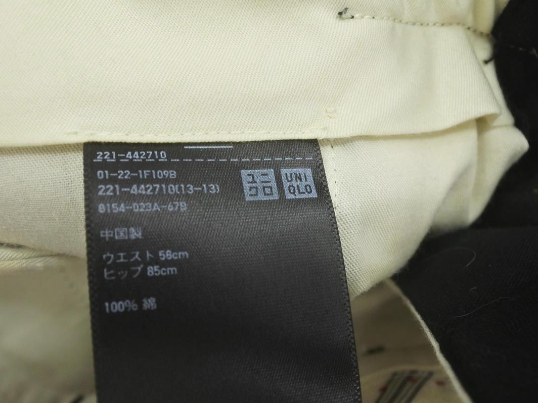 UNIQLO INES DE LA FRESSANGE ユニクロ イネス チノ パンツ size7/黒 ■■ レディース