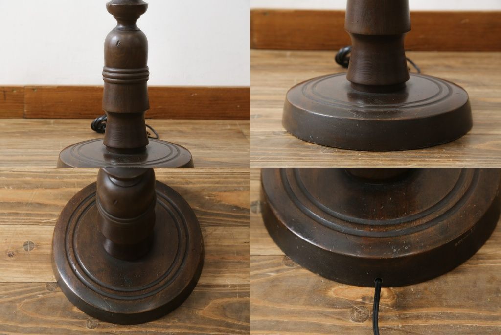 ☆事前問合せ必須☆ フロアスタンド 和製ビンテージ 大正ロマン 無垢材