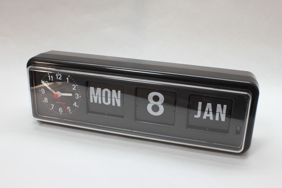 カレンダークロック TWEMCO トゥエンコ フリップカレンダー 置時計 掛時計