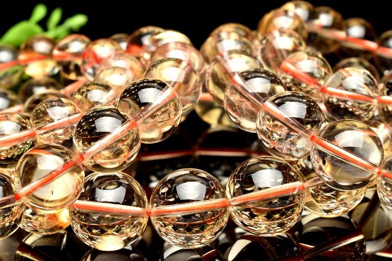 レア！漆黒の花 ロマネサイトインシトリン 7mm ブレスレット 1個売り