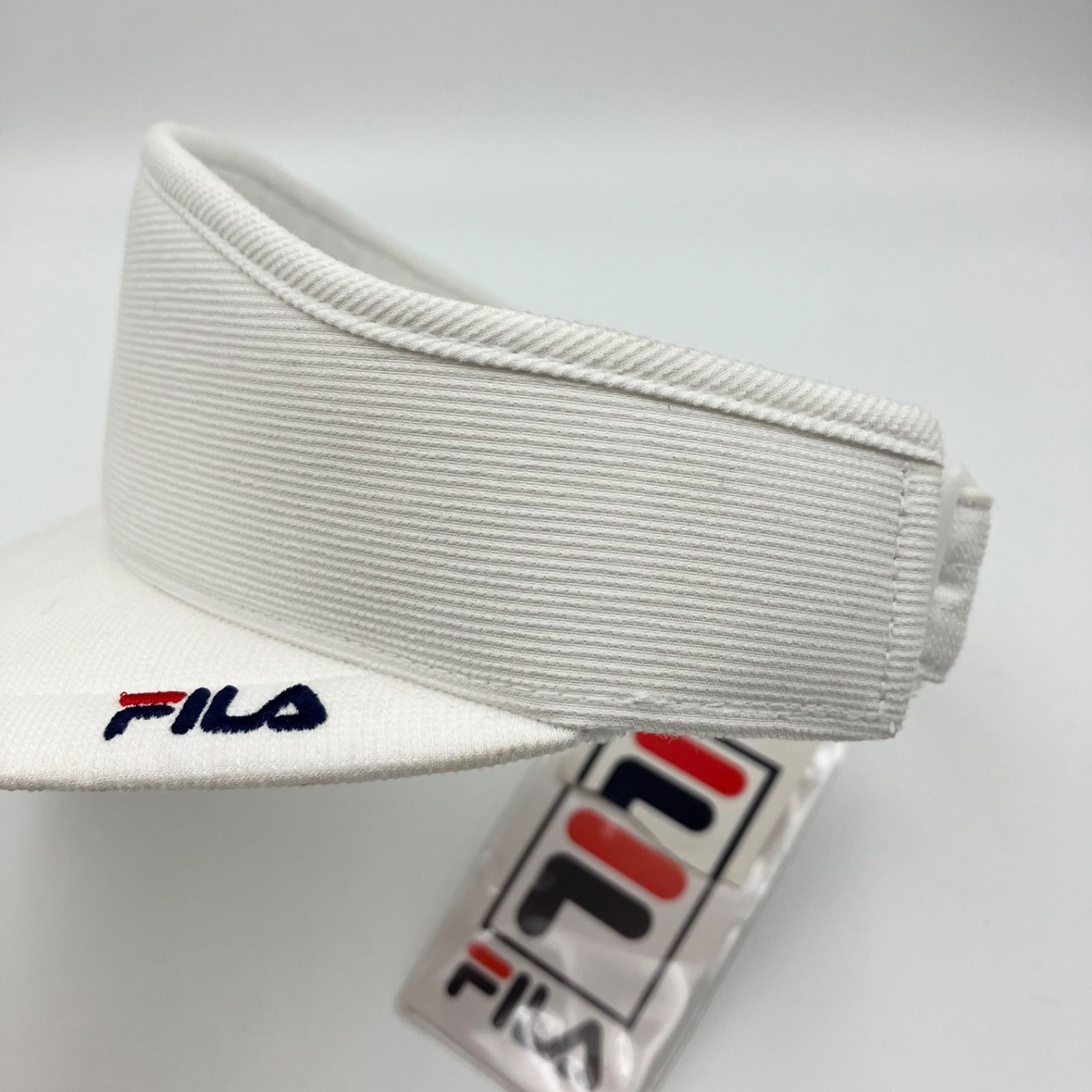 タグ付き FILA フィラ サンバイザー テニス スポーツ バイザー キャップ ホワイト 白 韓国 58 L レディース SG149-29