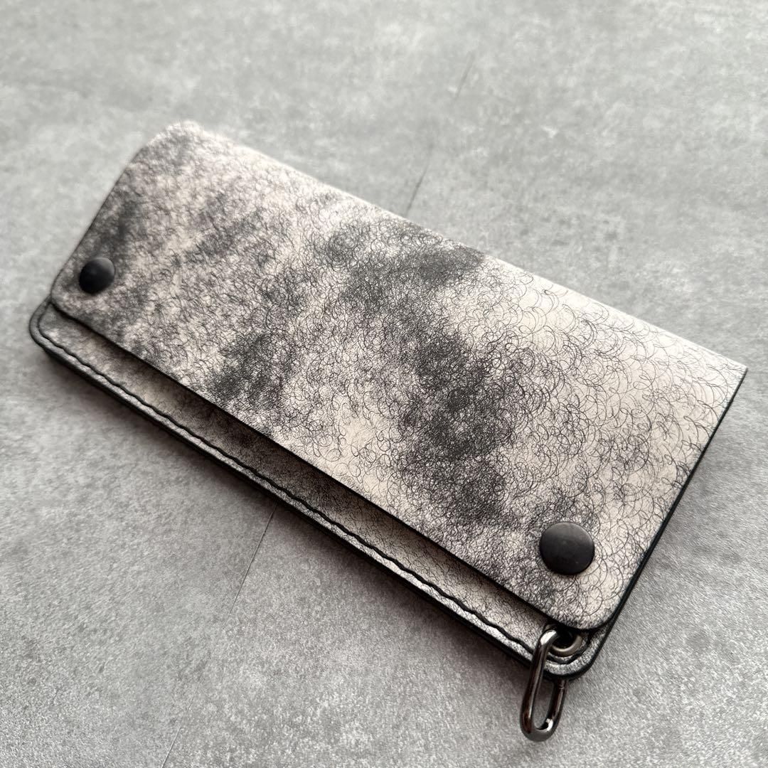 オールブラック 本革トラッカーウォレット 二層タイプ マルゴーフォグ ネロ ロングウォレット ウォレット アメカジ