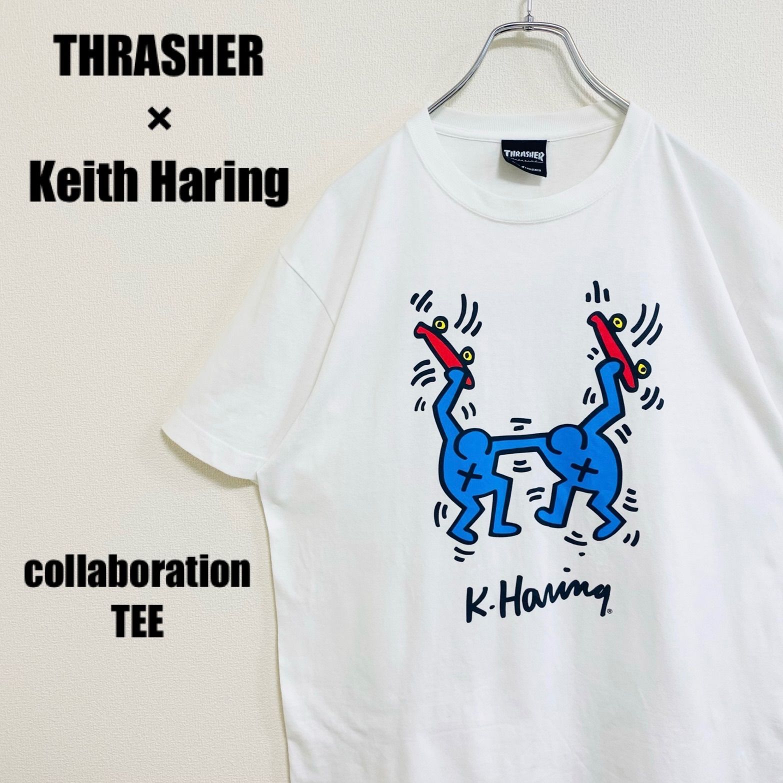 THRASHER キースヘリング スラッシャー オールドスケート - Tシャツ