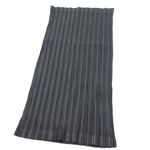 プリーツプリーズ PLEATS PLEASE イッセイミヤケ スヌード ストール ネックウォーマー グレー PP54-AD351