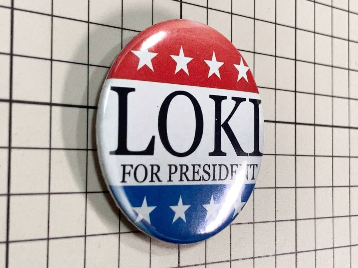 マーベル アベンジャーズ ロキ 缶バッジ ロキ アベンジャーズ/マイティ・ソー 缶バッジ ロキを大統領に