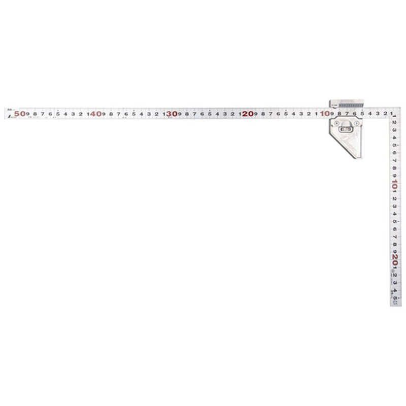 【 新品 未開封 】 シンワ測定 シンワ 曲尺 平ぴた シルバー 50cm 表裏同目 曲尺用ストッパー金属製付 JIS 12480 未使用 送料無料