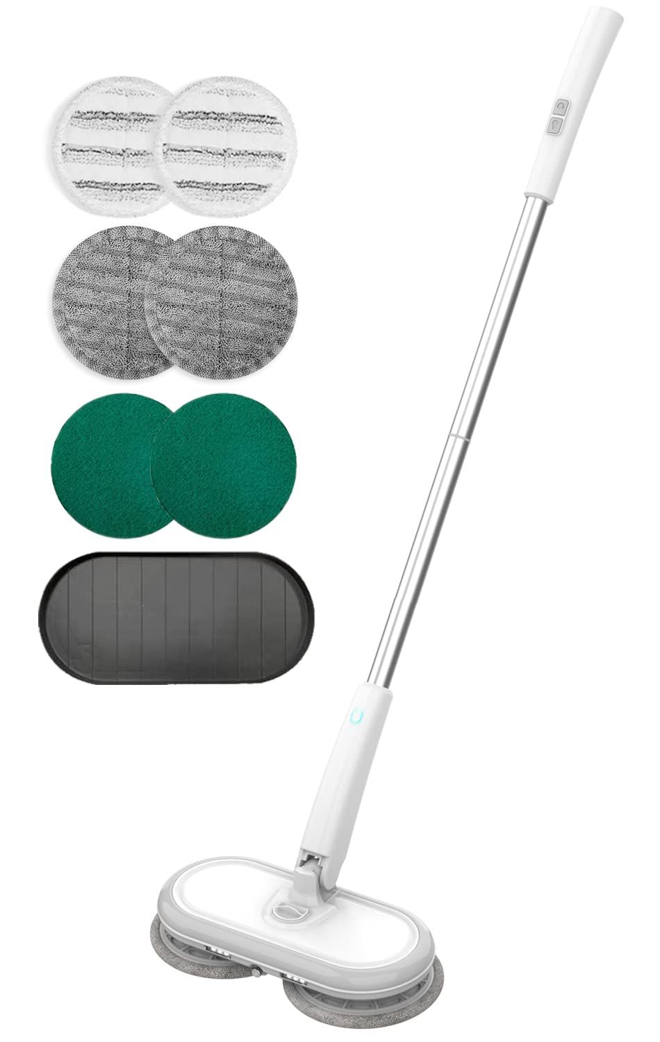 GOBOT 電動モップ コードレス回転モップクリーナー 軽量化 回転モップ 1台4役 水噴射 モップクリーナー 200回|分 替えモップ6枚付き 拭き掃除 充電式 水拭き フローリング 掃除 コードレスクリーナー フローリング 掃除 床掃除 自立式 掃除