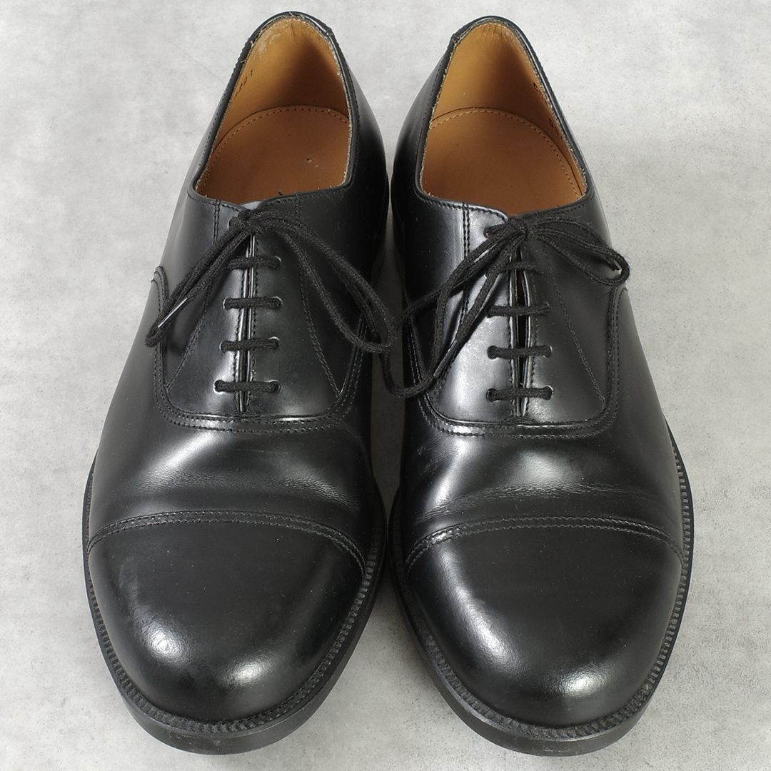 イギリス軍実物 レザー ドレスシューズ ブラック 9M 約27.5cm ●553