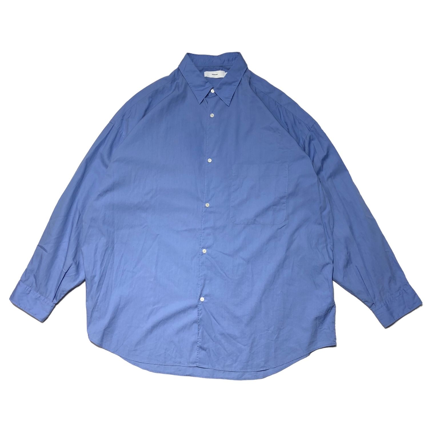 Graphpaper(グラフペーパー) 23SS Broad L/S Oversized Regular Collar Shirt オーバーサイズド  レギュラーカラー シャツ GM193-50107B FREE サックスブルー - メルカリ